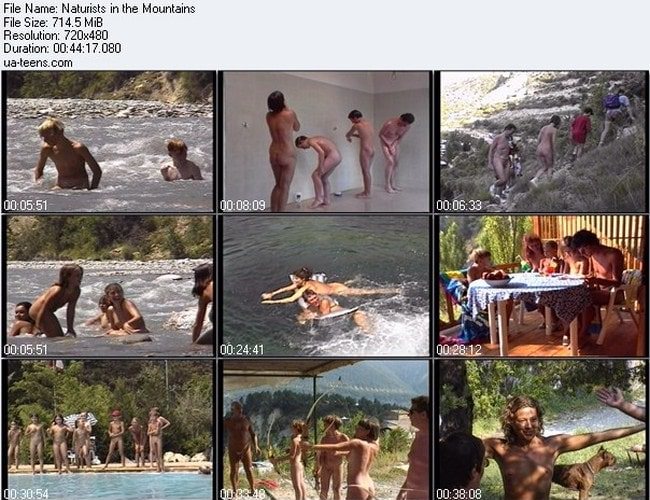 Naturists video in the mountains