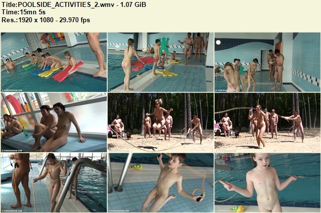 Nudists video - Poolside activities