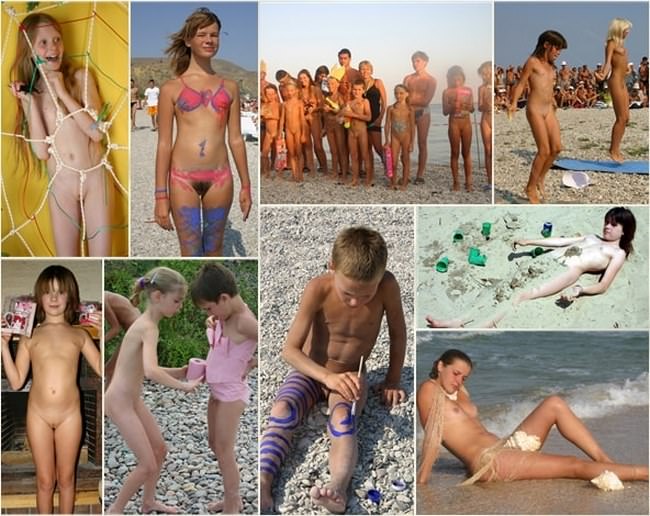 Young child gets painted family naturism gallery Purenudism siterip